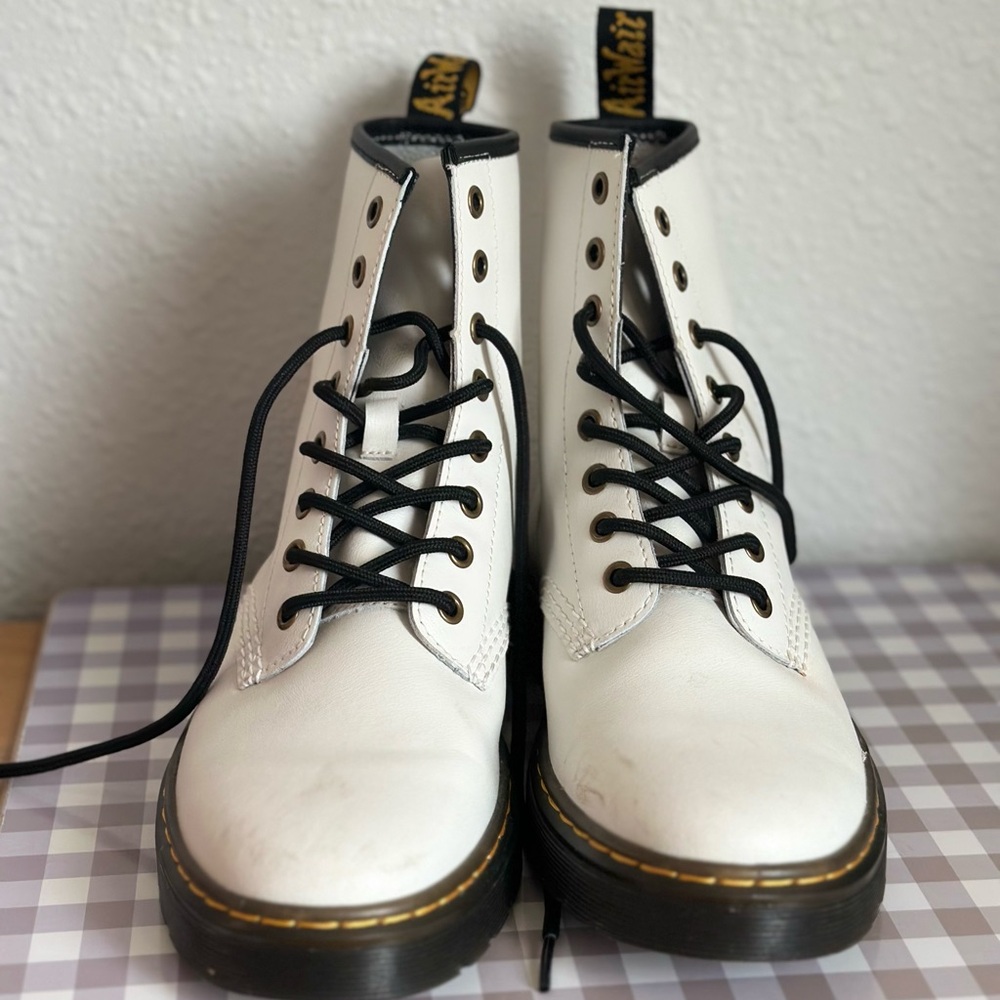 Dr. Martens White Combat Boots